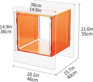 Bàn đầu giường <span class=keywords><strong>Acrylic</strong></span> đầy màu sắc với kệ lưu trữ mở, bàn bên rõ ràng cho phòng khách - Product Image 4