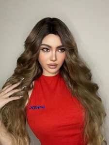 Ainizi Ready to Ship 26 in Long Wavy Synthetic <strong>Wigs</strong> Ombre Brown Blonde <strong>Wig</strong> for Women Natural Party <strong>Lolita</strong> Daily Hair <strong>Wig</strong> - Product Image 2