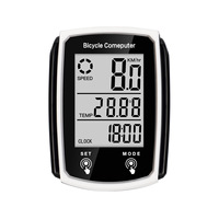 Compteur de Vélo Étanche MJR Z20 avec Capteur Lumineux, Version Anglaise Filaire, Odomètre Rétroéclairé pour VTT et Vélo de Route, Écran Tactile