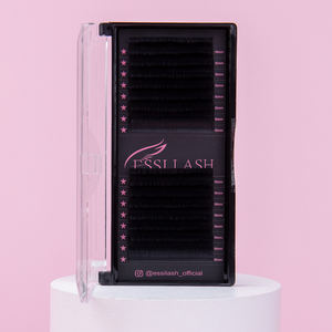 <span class=keywords><strong>ESSI</strong></span> LASH Vente en gros de cils en soie noire mate, cils en vison cachemire, extensions de cils, logo de marque privée, plateaux d'extensions de cils - Product Image 2