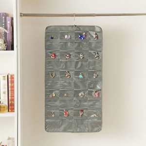 Sac de rangement suspendu non tissé transparent double face, sac anti-poussière pas cher, sac de rangement multicouche pour bijoux - Product Image 3