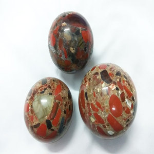 กลุ่มหินแจสเปอร์ทำด้วยมือวัสดุพลอยพรีเมี่ยมทรงกลมตามธรรมชาติ - Product Image 1