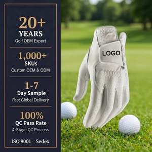 Gant de golf en cuir Cabretta personnalisé par le fabricant, pour hommes, en cuir PU, en cuir Cabretta, gants de golf durables - Product Image 1