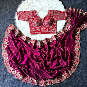 Sari pour femmes, vêtement ethnique traditionnel de qualité supérieure, élégant, drapé, léger, confortable, respirant, séchage rapide - Product Image 1