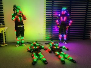 Led <span class=keywords><strong>Robot</strong></span> Hiển Thị Trang Phục Sáng Đảng Hiệu Suất Mặc Áo Giáp Phù Hợp Với Đầy Màu Sắc LED Ánh Sáng Phát Ra Câu Lạc Bộ Hiển Thị Trang Phục Mũ Bảo Hiểm Vũ Trường - Product Image 3