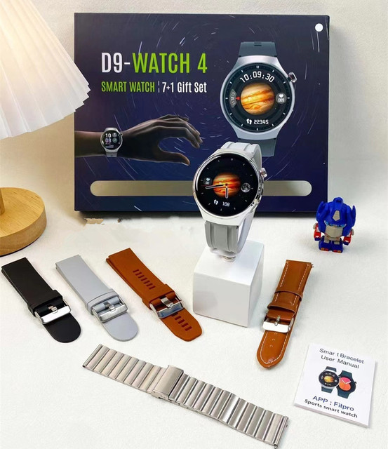 Hot Sale 7in1 Smart Watch Gift Set with Earbuds Includes Sleep Tracker TFT Display 7 Strap Options