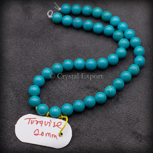 ลูกปัดพลอยเทอร์ควอยซ์คุณภาพสูง ขนาด 10 มม. หลายสี สำหรับทำเครื่องประดับ Crystalexport.com รุ่น A-Beads-015 ขายส่ง - Product Image 4