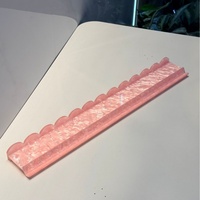 Règle de Mahjong Portable, Durable et Écologique à Motif Coquille, en Acrylique de 4 mm, pour l'Emmélage et le Maintien des Cartes, 1 Ensemble de 4