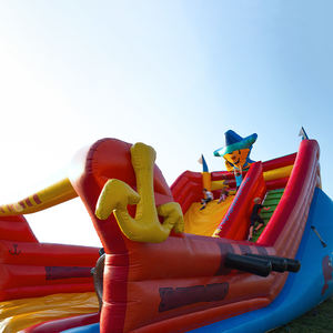 Château gonflable commercial de glissière de château sautant de videur avec le château plein d'entrain extérieur de glissière d'eau de maison de rebond de glissière - Product Image 2