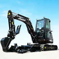 Mini-excavatrice à chenilles 3,5 tonnes, moteur Kubota EPA Euro 5, vente directe usine, pour usage agricole, également disponible en versions 1 et 2 tonnes avec cabine