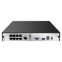 YCX OEM 8CH 8MP 4K Full HD POE NVR, avec 1 emplacement SATA HDD et application de visualisation de garde d'accès mobile, 2020
