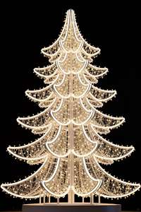 Coloré LED Arbre De Noël PVC Cadre Tour Intérieur/Extérieur Paysage Décoratif Lumières Télécommande IP68 Jour De L'an - Product Image 2