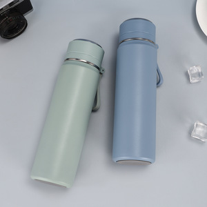 316 Stainless Steel Vacuum <b>Insulated</b> <b>Mug</b> Bullet Shape Large Capacity With Carrying Strap Travel Thermos - Product Image 3