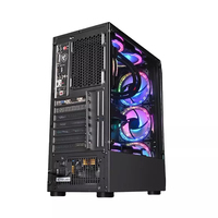 Vente en gros de boîtiers de bureau personnalisés verre BTX plexiglas avec ventilateur led de bureau tour intermédiaire boîtier d'ordinateur pc gamer cpu