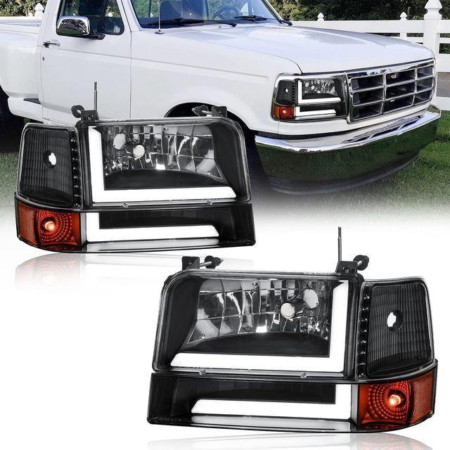 Automotive Parts Headlight Assemblies Auto LED Headlights for Ford F150 F250 F350 1992-2007