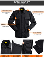 Costume de combat formel noir, chemise et pantalon, uniforme tactique pour hommes, BDU américain, vêtements de chasse respirants