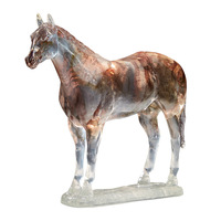 Ornement de cheval de fortune pour la maison Artisanat en résine pour le salon Décorations d'armoire à vin de bureau Cadeau d'ouverture avec motif animal
