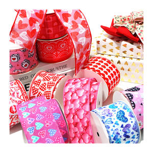 2-1/2 "genişlik 63mm 10 metre sevgililer günü çuval bezi kenarlı şerit kablolu şerit hediye sarma zanaat ağacı dekorasyon - Product Image 5