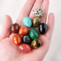 Œufs en cristal naturel sculptés en gros, ornements de Pâques, décorations d'intérieur Reiki, énergie de guérison
