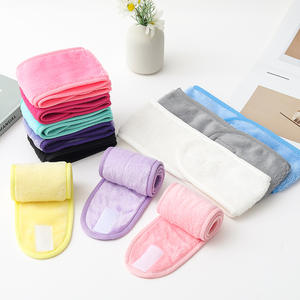 ที่คาดผมกำมะหยี่นุ่มพิเศษ ขนาด 8*60 ซม. ขายส่ง สำหรับโยคะ กีฬา ซักล้าง ทำความสะอาด ล้างเครื่องสำอาง ปรับขนาดได้ ยืดหยุ่น พร้อมแถบตีนตุ๊กแก - Product Image 1