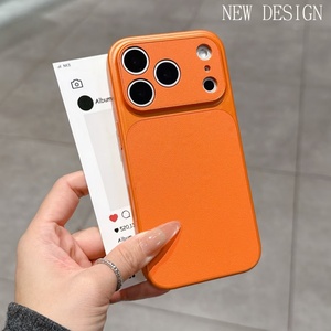 Coque de <span class=keywords><strong>téléphone</strong></span> PC effet cuir uni, compatible avec <span class=keywords><strong>iPhone</strong></span> 17 Pro Max/16/15/14/13/12/<span class=keywords><strong>11</strong></span> - Product Image 4