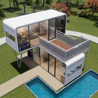 Casa Contenedor Modular Prefabricada de Acero de 20 pies/40 pies para Exteriores, de Lujo Europeo, Impermeable y Ecológica, para Oficina