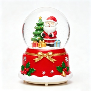 Globo de Nieve Navideño de Resina, Adorno para Escritorio, Bola de Agua, Recuerdo Navideño, Regalo, Linda Escena de Santa Claus, Bola de Nieve para Regalo Navideño - Product Image 2