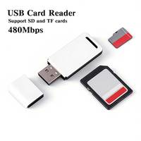 Lecteur de cartes mémoire flash USB 2.0 Micro TF SD MS MMC Cantell tout-en-un, externe et portable pour ordinateur portable