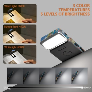 EGH Colorful Comic Skin Shade Clip-on LED Book <b>Light</b> Battery-Powered Reading Lamp with Bookmark <b>Light</b> for Home or Office Use - Product Image 3