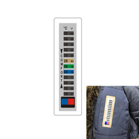 Logo personnalisé Vêtements lcd Thermomètre Bande Autocollant Manteau D'hiver Vêtements Thermomètre Carte