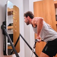 Equipo de Gimnasio Inteligente Unisex SPlan AI para el Hogar, Pesas Dinámicas, Entrenador Personal, Pila de Pesas de 100 kg, Pantalla Táctil HD de 24 Pulgadas, Metálico
