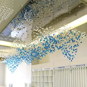 Đèn Treo Trang Trí Bằng Đá Trong Suốt Cho Khách Sạn Đèn Chùm Thủy Tinh Nghệ Thuật Sang Trọng Treo Trần - Product Image 1