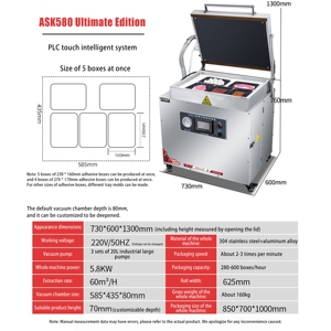 Commercial Automatic Electric Plastic <b>Bag</b> Foil Textiles Chemical Vacuum Sealer Machine <b>20L</b> Industrial Pump for Food Chemical - Product Image 6