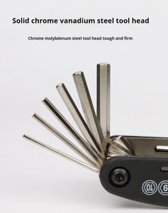 Herramientas de Mantenimiento para Bicicletas de Exterior, Kit de Reparación de Bicicletas Plegable Multifuncional, Juego de Herramientas de Ciclismo Mini, Juego de Llaves Allen Hexagonales Plegables - Product Image 4
