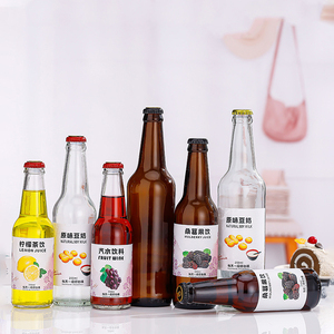 Venta al por mayor 250ml 275ml 330ml 500ml etiqueta personalizada Color botella de <span class=keywords><strong>cerveza</strong></span> vacía botellas de vino de frutas de vidrio - Product Image 6
