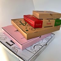Boîte à pizza personnalisée 6 8 9 10 12 pouces Boîte en papier kraft de bonne qualité Boîte à pizza d'emballage de restauration rapide imprimée sur mesure avec logo