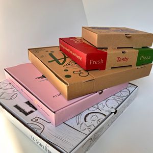 <strong>Custom</strong> <strong>Pizza</strong> <strong>Box</strong> 6 8 9 10 12 Inch Good Grade Kraft Paper <strong>Box</strong> Fast Food Packaging <strong>Pizza</strong> <strong>Box</strong> <strong>Custom</strong> Printed With Logo - Product Image 3