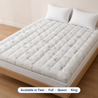 Surmatelas en mousse à mémoire de forme en gel de 4 pouces, taille Queen, soulagement des douleurs dorsales, respirant, couche d'air en viscose de bambou rafraîchissante