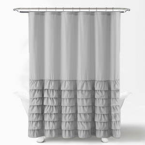 <span class=keywords><strong>Rideau</strong></span> <span class=keywords><strong>de</strong></span> <span class=keywords><strong>douche</strong></span> texturé en ivoire à volants, Style ferme Chic - Product Image 2