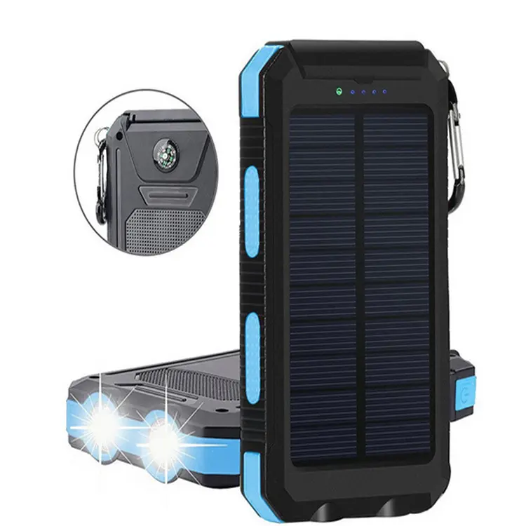 Высокое качество водонепроницаемый 20000 мАч солнечная панель Powerbanks Быстрая зарядка телефон зарядное устройство 20000 мАч портативный солнечный Power Bank