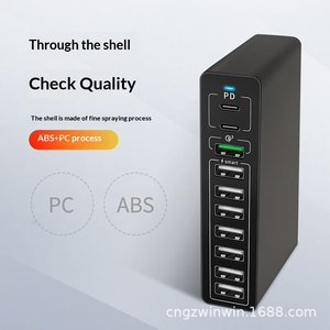 <span class=keywords><strong>Adaptateur</strong></span> de bureau <span class=keywords><strong>USB</strong></span> PD 75W à 2 ports avec charge rapide et protection contre les courts-circuits - Product Image 5