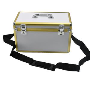 Trousse de premiers secours multifonctionnelle en alliage d'aluminium de 14 pouces, ignifuge, avec serrure à clé, résistante à l'eau, portable, grande capacité - Product Image 1