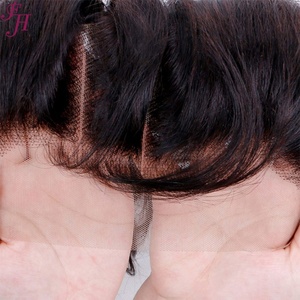 Extensiones de Cabello Humano con Cierre de Encaje Transparente FH 13X4 Brasileño 100% Cabello Humano Sin Procesar Frontal - Product Image 5