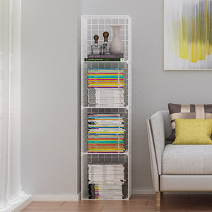 Simple Floor Standing Bookshelf Iron Multi Layer Narrow Storage Rack For Dorm Room Office Space Saving Organization Shelf - Product Image 4