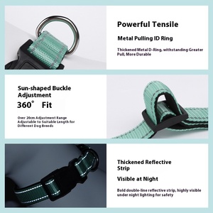 Dispositivo <span class=keywords><strong>Airtag</strong></span> de patrón sólido para perros y gatos, Collar de nailon grabable para mascotas, chaqueta protectora reflectante antiasfixia antipérdida - Product Image 4