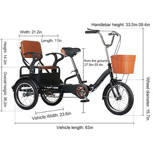 Triciclo para Adultos Outroad, Bicicleta Plegable para Personas Mayores, Bicicletas de 3 Ruedas para Adultos Mayores, Mujeres y Hombres, para Compras, Picnic y Deportes al Aire Libre - Product Image 2