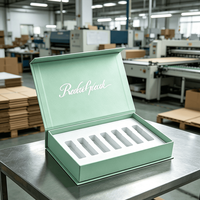 Boîtes d'emballage pour échantillons de parfum, emballage cadeau rigide magnétique personnalisé en papier avec logo en relief et insert en EVA pour cosmétiques de luxe