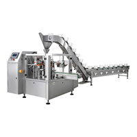 Machine d'emballage de granulés en sachets préformés à 10 stations, Ensacheuse commerciale de glace, Machine de remplissage et de scellage de sachets préformés