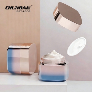 Emballage de luxe pour soins de la peau, flacons et pots en verre dégradé rose givré de 100 ml pour toner et sérum - Product Image 3