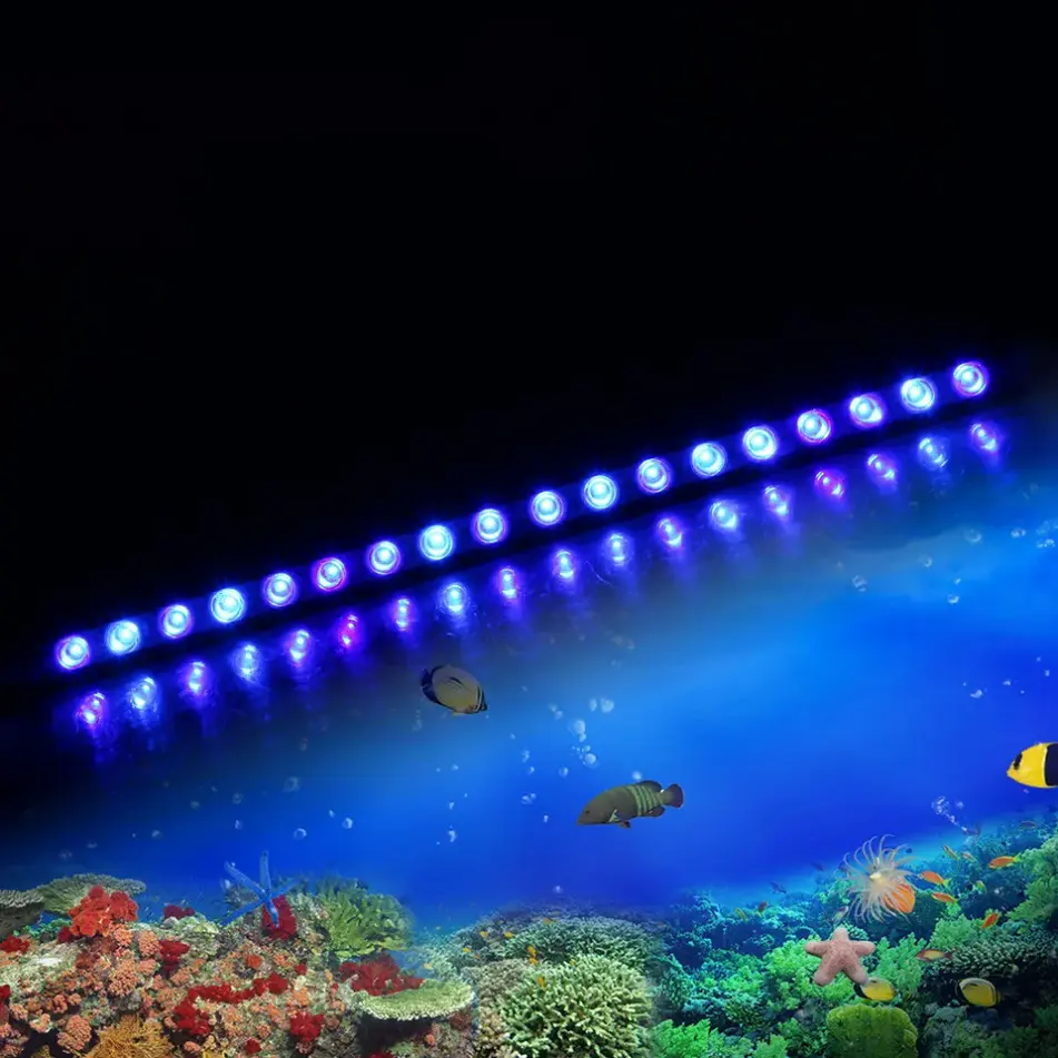 Controle de wifi 60/90/120cm personalizado, espectro reef, plantas, tanque, regulável, temporizador, led, aquário, luz coral